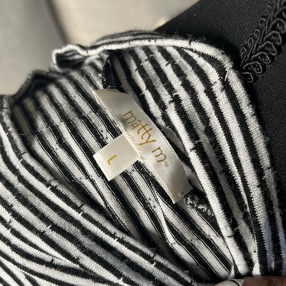 Matty M | Striped Sleeveless Mock Neck Tank Top - Picture 6 of 6